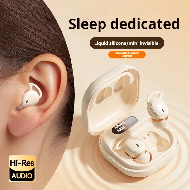 Portable M72 Mini, Bluetooth In-Ear with Reduction of Noise, Invisible to Sleep, HIFI Stereo Headphones for Music