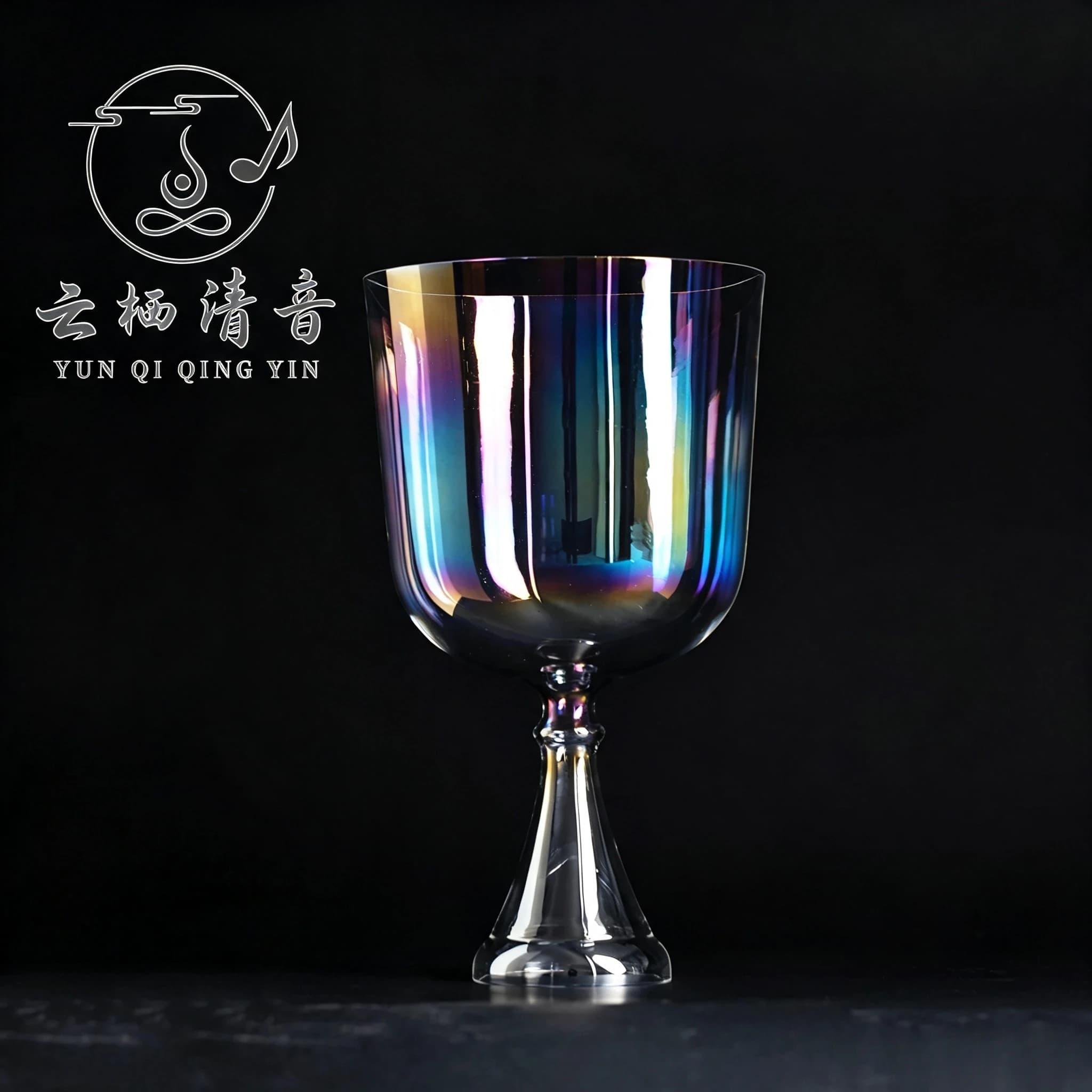 YUN QI QING YIN Cosmic Light Holy Grail Clear Quartz Singing Bowl Portable Handheld Design For Stress Reduction Meditation Yoga Sound Therapy Home Relaxation Energy Healing