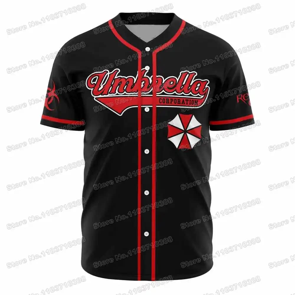Resident Evil Cartoon Anime gioco personalizzabile Baseball Golf Fishing Camping Jersey Shirt t-Shirt stampa nome personale numero