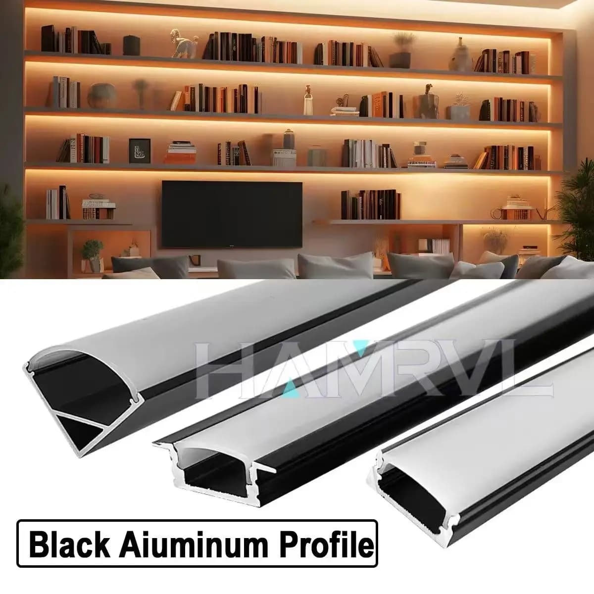 50/100CM facile installazione LED binario in alluminio profili U/V/W DC12V 3000-6000K Home office camera da letto installazione LED luci decorative