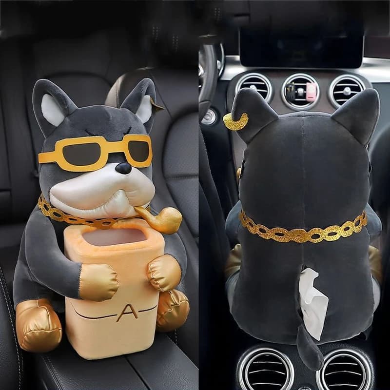 Cartoon Cute Car Tissue Box Creative Car bracciolo Box bidone della spazzatura 2 In 1 sacchetto di fazzoletti borsa multifunzionale per l'home Office
