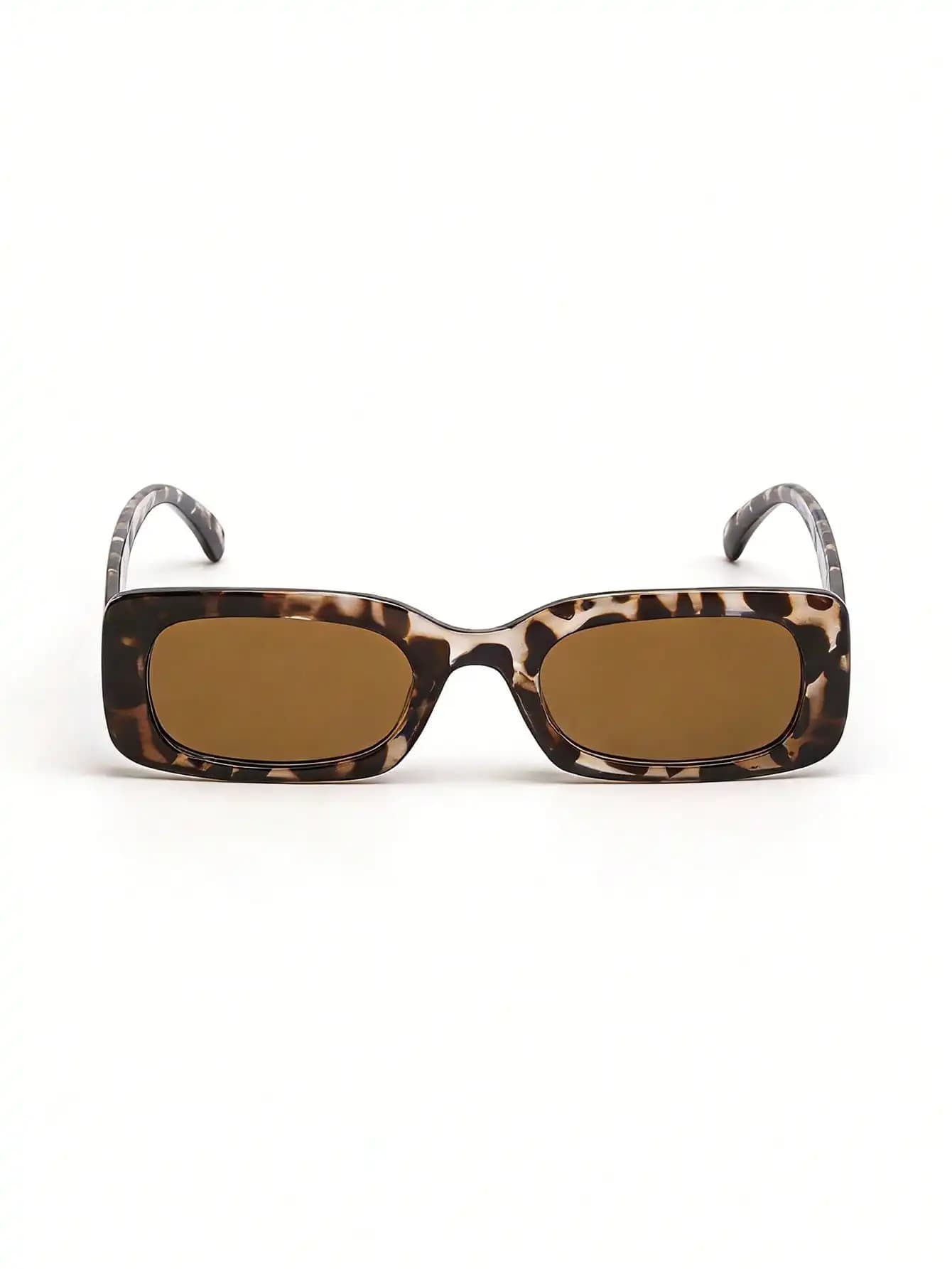 Multipurpose women's eyeglasses with small frame (1/2 pair) - Classic black and leopard design, easily fit most face types