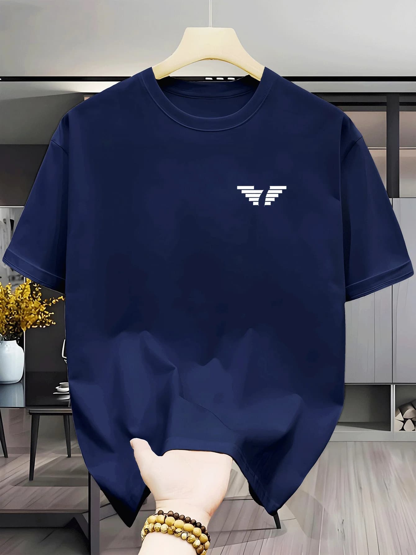 T-shirt da uomo a maniche corte con scollo rotondo | Comodo, fresco, leggero, materiale delicato sulla pelle, stile casual, leggermente elasticizzato