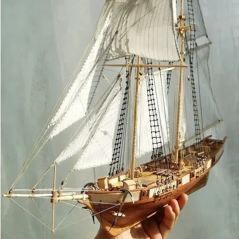 Kit di costruzione di modelli di barche a vela antiche assemblate in legno Barche a vela fai da te Hobby Giocattoli a vela per bambini Decorazione diorama da tavolo