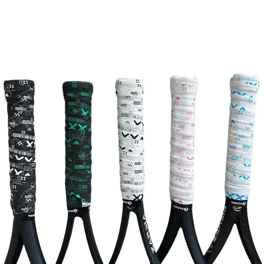 High Quality Multicolor Badminton Racket Overgrips Matte Sweat-Absorbing Grip Tape Non-Slip Printed Overgrip Tape Tennis Rackets