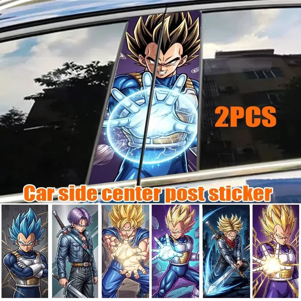 DRAGON BALL GOKU Car Sticker Auto B-pillar Center Column Decor Cover Scratches Waterproof Sunscreen Vinyl Decals Accessories