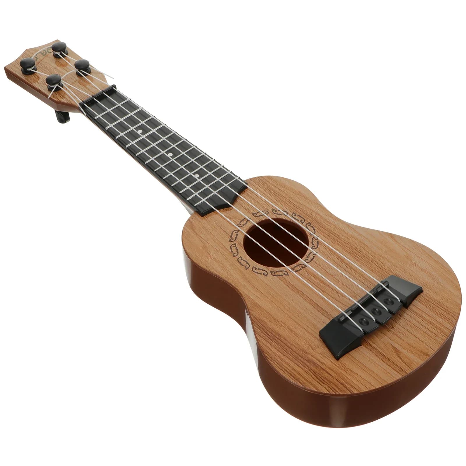 Giocattolo Musicale in Plastica per Bambini, Ukulele in Legno a Quattro Corde, Strumento di Intrattenimento per Principianti con 8 Corde in Legno 23 Pollici