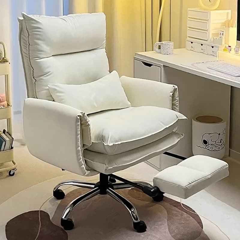 Cuscino per schienale per sedia da ufficio girevole bianco Cuscino estetico moderno Cuscino per sedia da gioco Ragazze Sillas De Oficina Mobili per ufficio