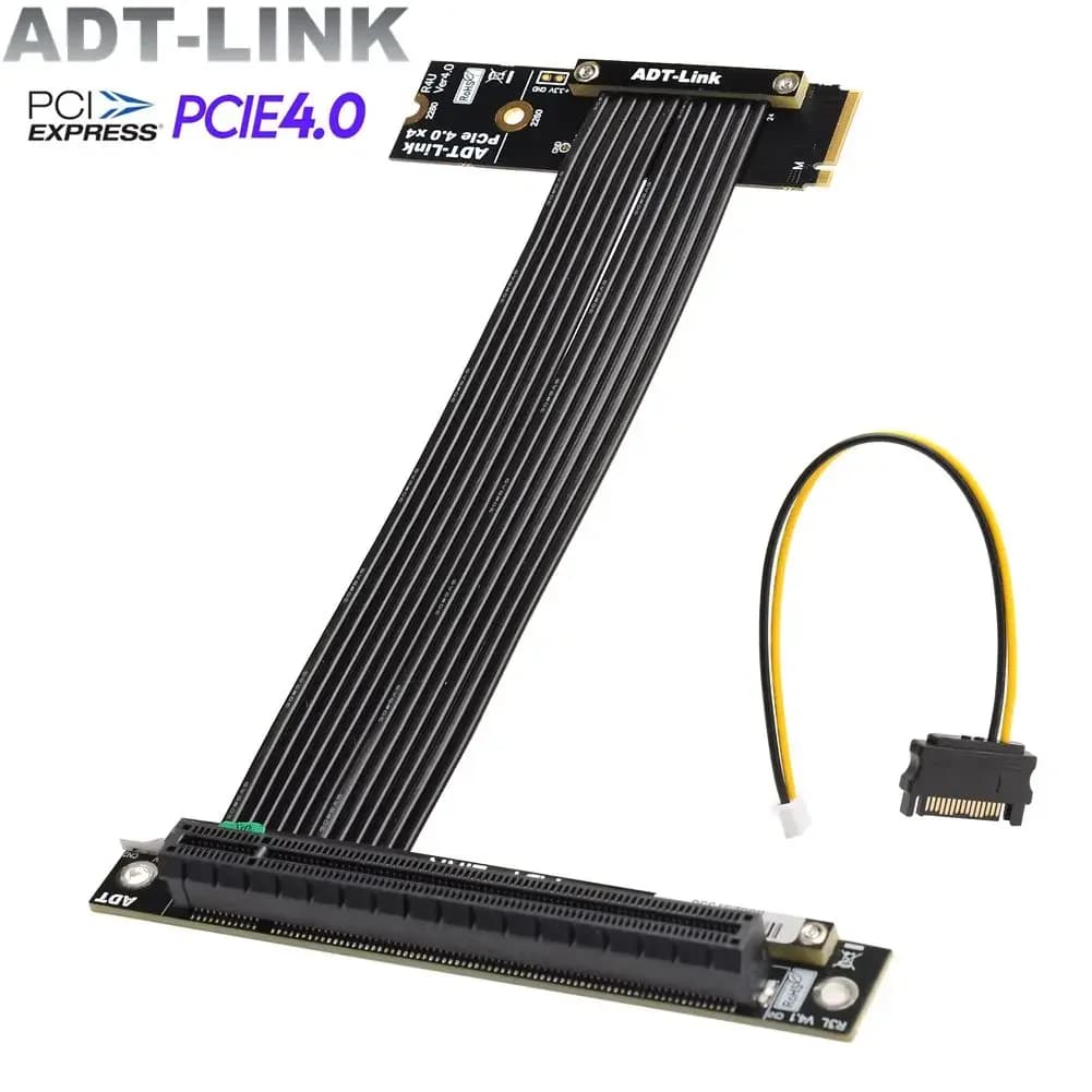 M.2 NVMe a pci-e X16 4.0 Extender Adapter Jumper per GPU schede Video grafiche PCIe 4.0 X16 a M.2 cavo di prolunga (M-Key SSD)