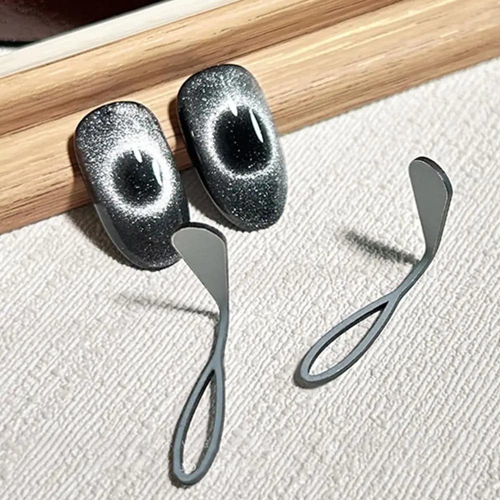 Set di magneti per occhi di gatto vuoti e foro nero Set di magneti a forma di oliva per strumenti per manicure da salone 3D vuoti fai da te Design per nail art