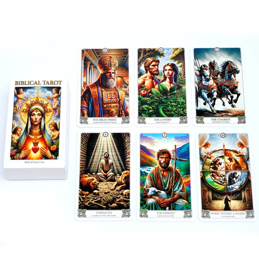 Carte dei tarocchi biblici Carta Oracle Gioco da tavolo Illustrazione Divinazione Saggezza Mazzo dei tarocchi Festa Giocattolo da tavolo Intrattenimento Tempo libero