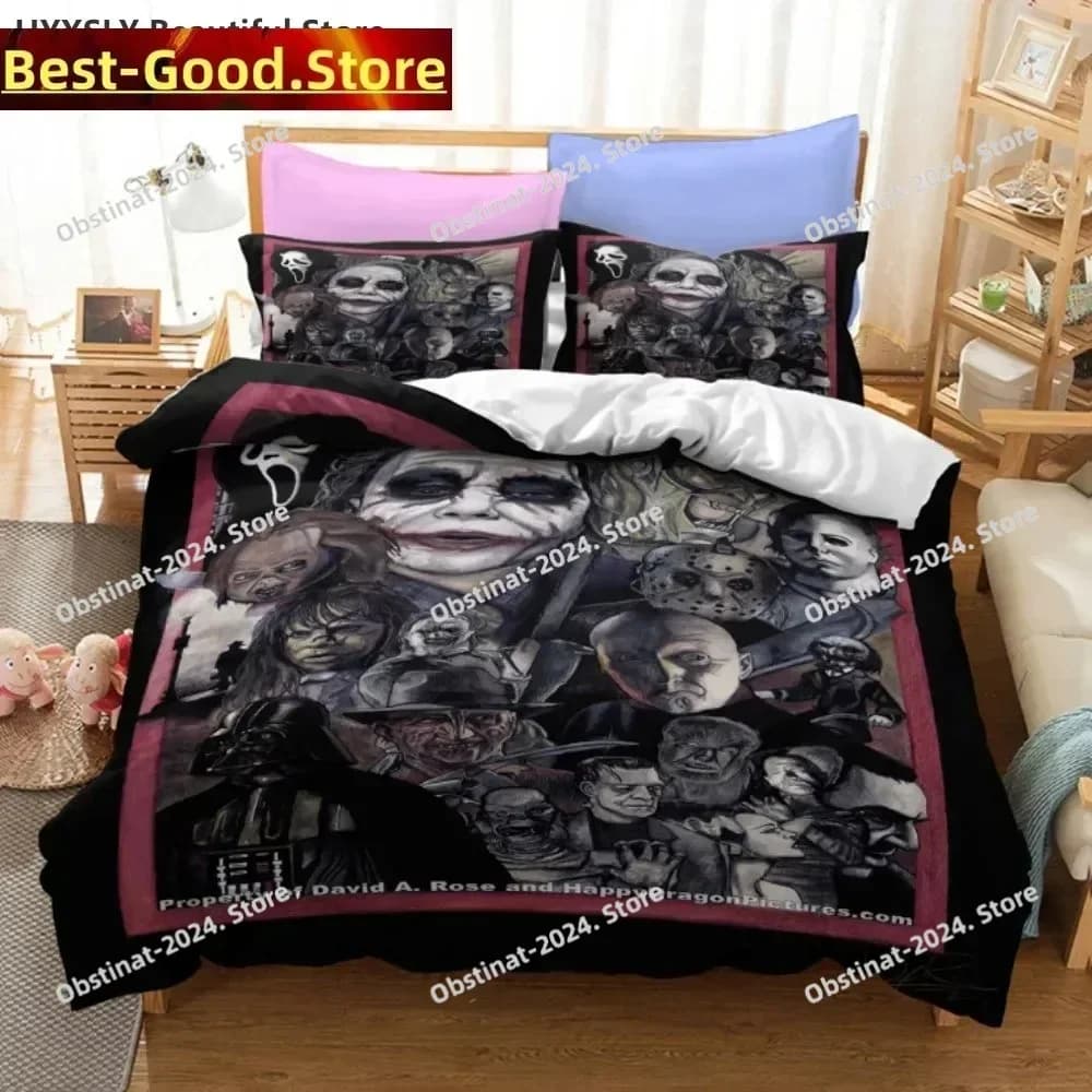 Cult of Chucky Horror Movie 3D Copripiumino Set di biancheria da letto Trapunte Federe in lino Regalo Decorazioni per la casa Singolo Doppio Twin King Queen