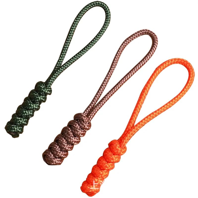 5 Pezzi Tirazip in Paracord Intrecciato Resistente, Ricambio per Riparazione Cerniere di Zaini e Attrezzature Tattiche da Esterno