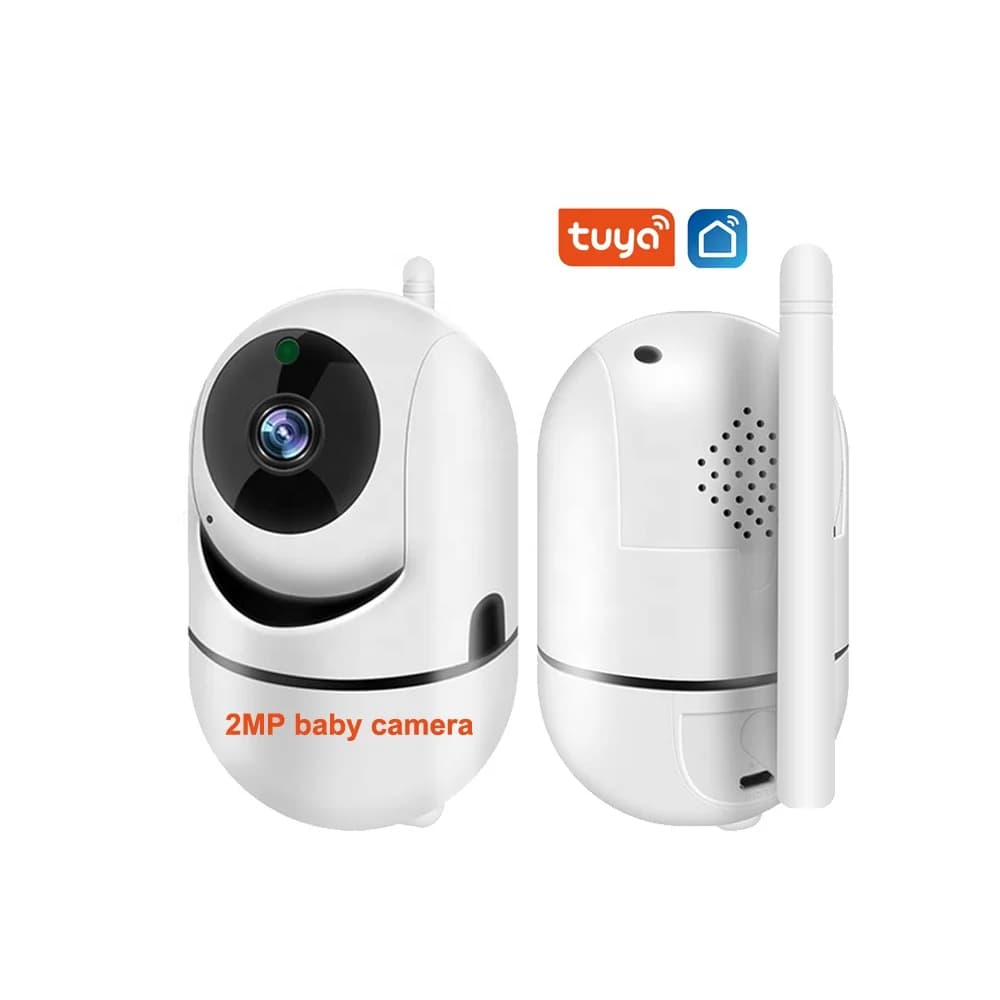 Telecamera di Sicurezza Interna HD 1080P, Videocamera IP Wireless WiFi Tuya Smart con Visione Notturna, Tracciamento Automatico e Monitoraggio Bambini