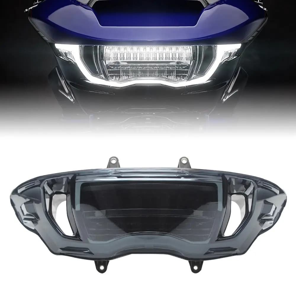 Faro Anteriore a LED per Moto, Gruppo Ottico Abbagliante/Anabbagliante, Accessori per Harley Touring Road Glide CVO ST FLTRXSTSE 2024-2026