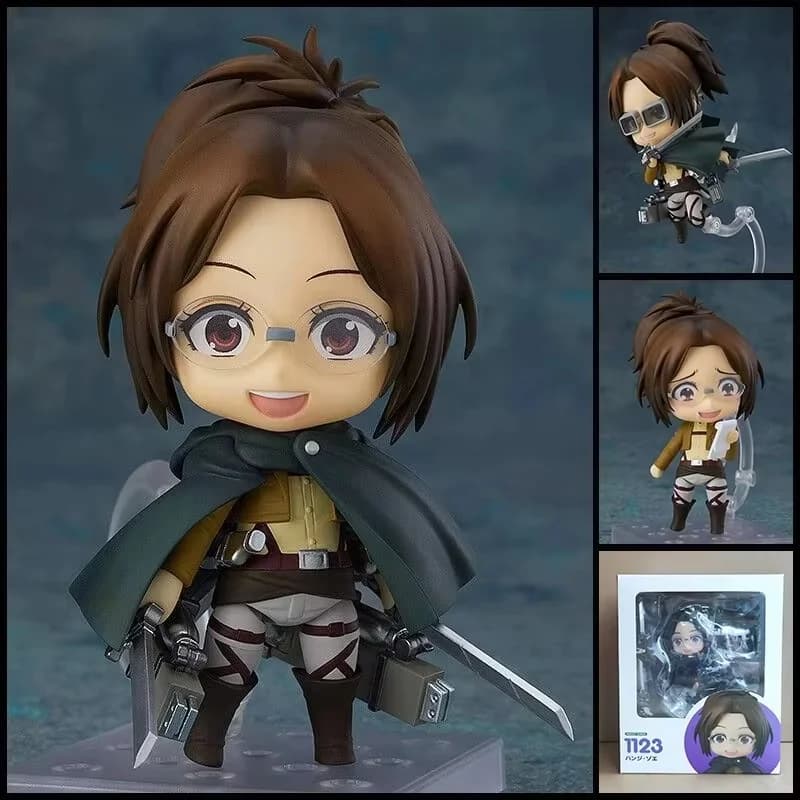 Attack On Titan Anime 1123 # Hange Zoe 2000 # Action Figure di Eren Jaeger e Mikasa Ackerman, Modellini Cartoon Snodabili, Ornamenti Regalo