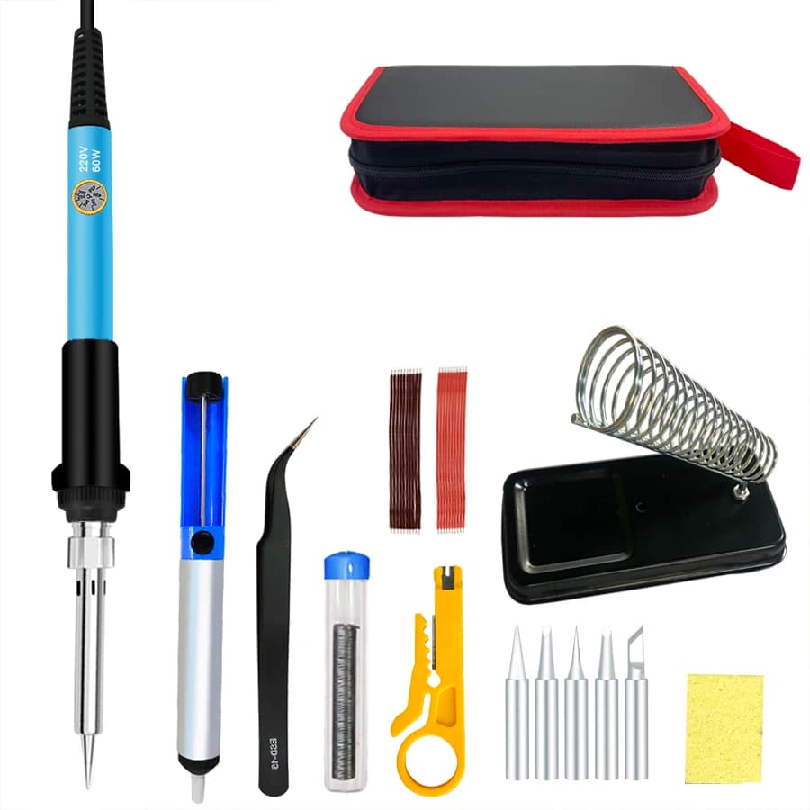 Soldering Iron set Adjustable Temperature Electric Solder Iron Rework Station Mini Handle Heat Pencil Welding Repair Tools 60W