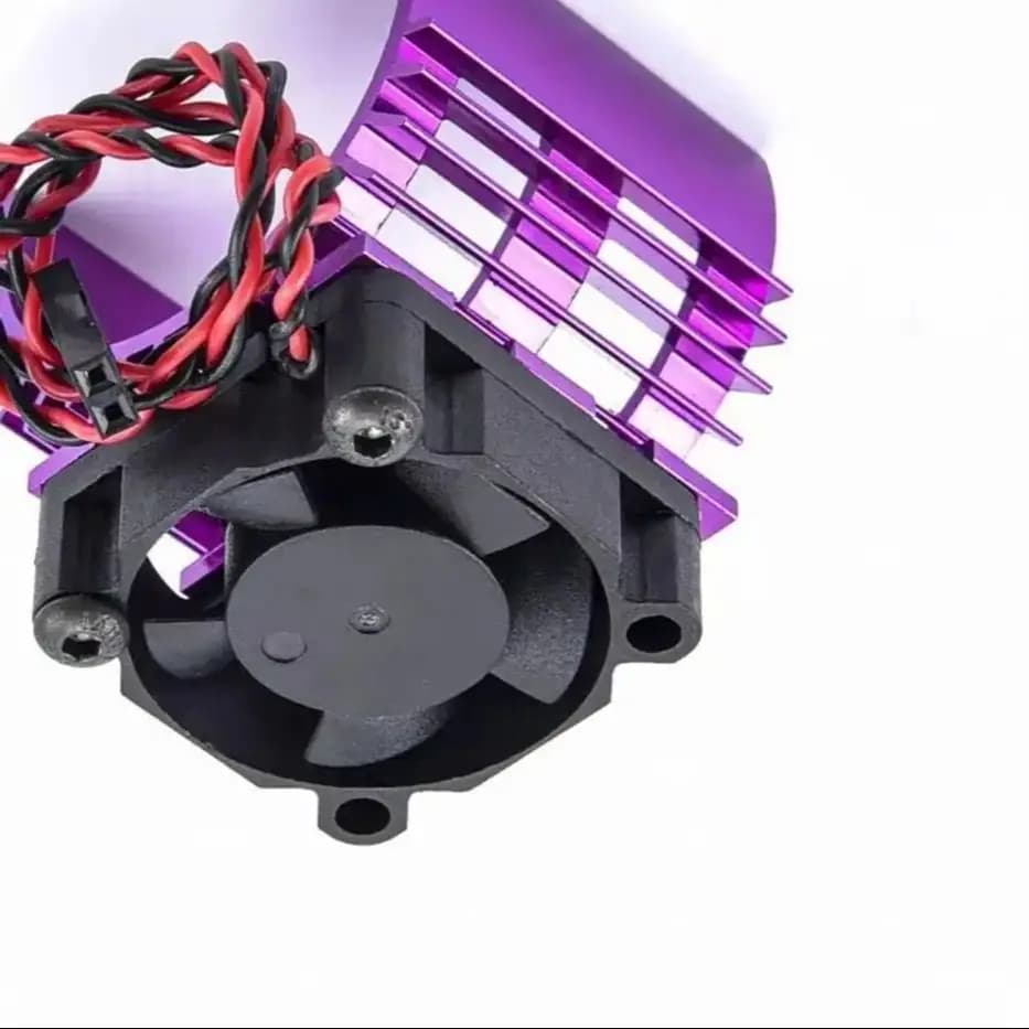 Parti RC per Auto Elettriche: Copertura Dissipatore di Calore per Motore Brushless + Ventola di Raffreddamento per Auto RC 1/10 1:10 HSP, Dissipatore di Calore per Motori di Dimensioni 540 550 3650