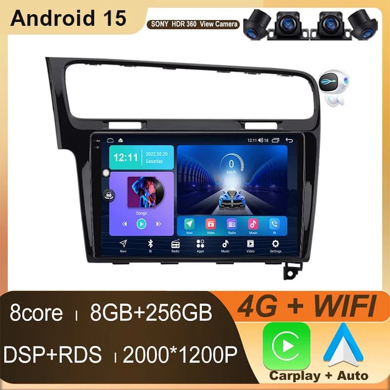 Android Per Volkswagen Golf 7 2013-2017 Auto Sistemi Intelligenti DSP SWC Carplay Autoradio Multimedia 5G Lettore Stereo NO 2din