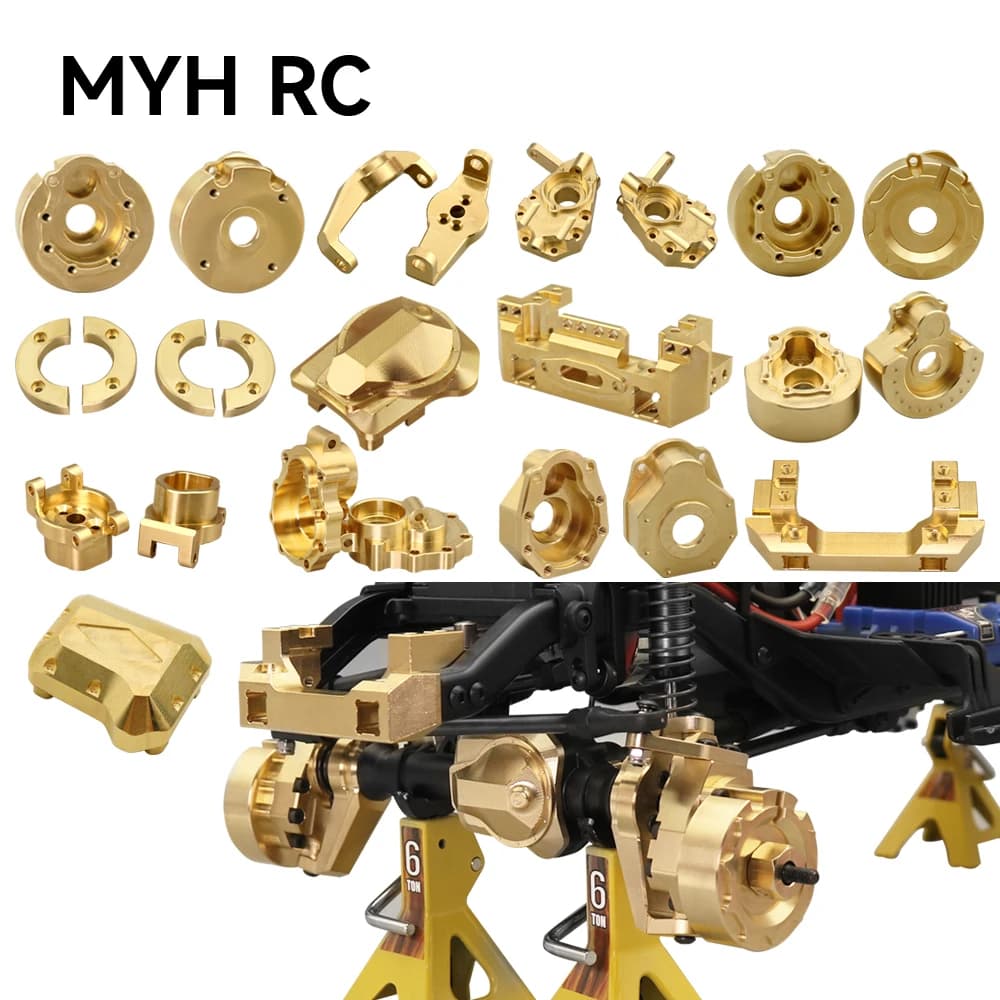 1/10 RC Crawler TRX-4 Ottone Heavy Duty Contrappeso Set Portale Asse di Trasmissione Alloggiamento Paraurti di Montaggio TRX4 TRX6 Parti di Aggiornamento