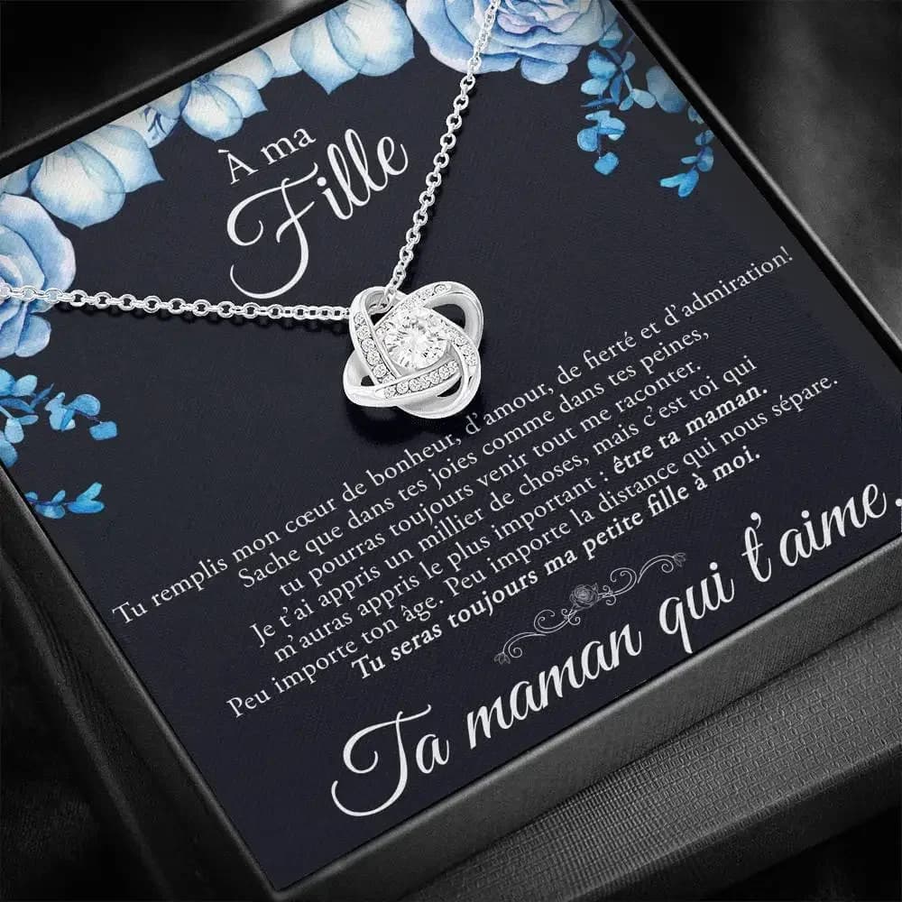 A mia figlia regali dalla mamma madre regalo di gioielli di Natale donne ragazze amore nodo collana pendente 2024 nuovo Dropshipping