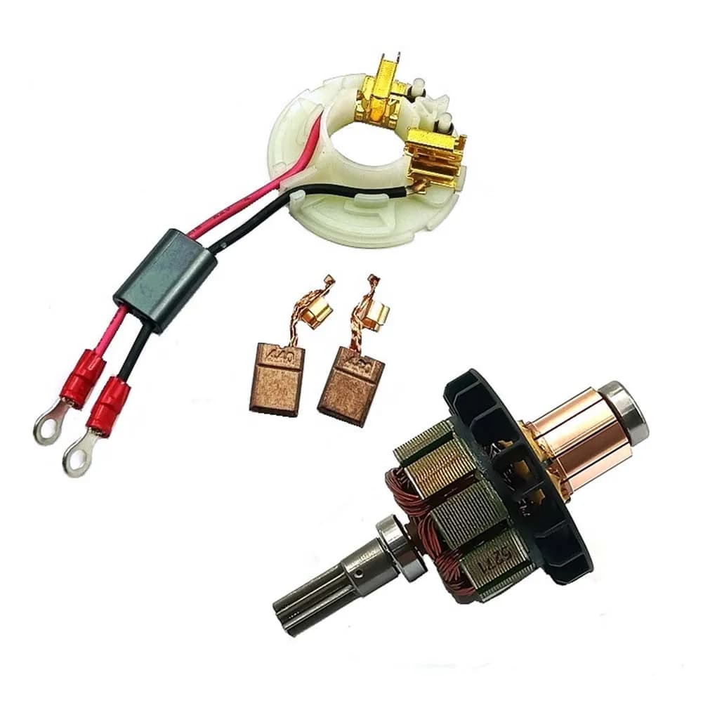 1 set 638895-7 portaspazzole in carbone con armatura 619372-8 per BTD140 DTD146 BTD142 BTD146 Kit di parti di ricambio per utensili elettrici