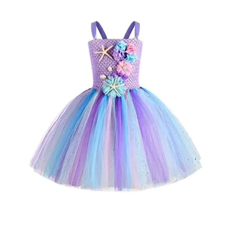 Abito da sirena per ragazza carina, abito cosplay, abito cosplay, tuta da principessa sirena per bambini in stile europeo e americano