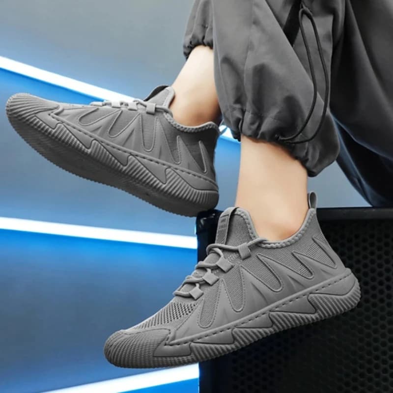 Scarpe sportive casual traspiranti da uomo, nuove scarpe da corsa estive con suola spessa, sneakers alla moda in tessuto a maglia, scarpe da uomo, zapatos