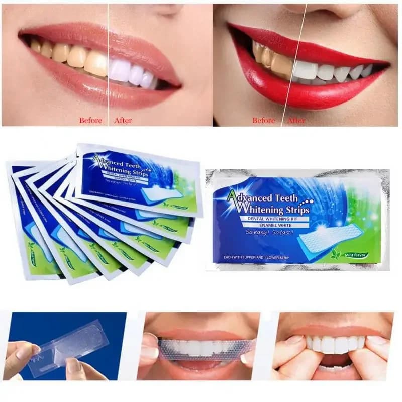 1/2 pairs Whitening Strips For Tooth Removal Macchie For Hygiene Oral Clean Double Elastic Whitening Strip Whitening Whitening
