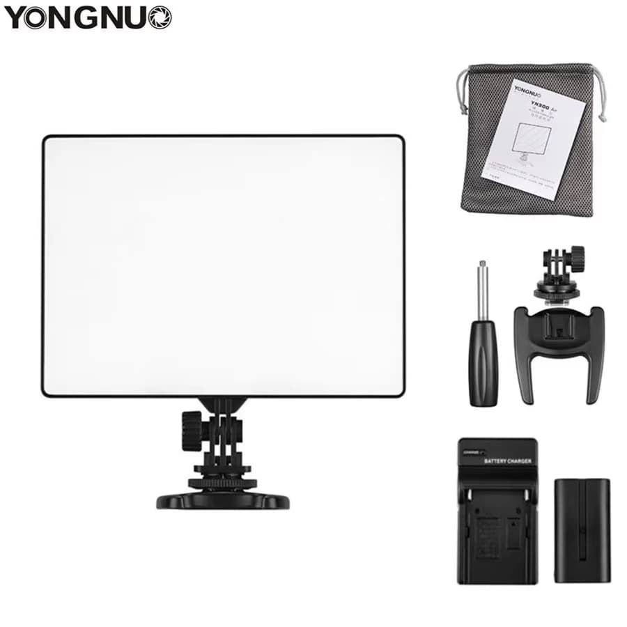 YONGNUO YN300 air YN-300 air yn300 AIR LED Camera Video Light 3200-5600K + NP-F550 battery + FM50 Charger For Canon Nikon