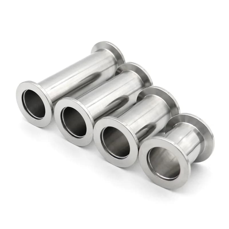 Acciaio inossidabile 304 KF16 KF25 KF40 KF50 Vuoto Raccordi per tubi diritti Bobina diritta Lunghezza flangia 40 50 60 80 100 120 150 200mm