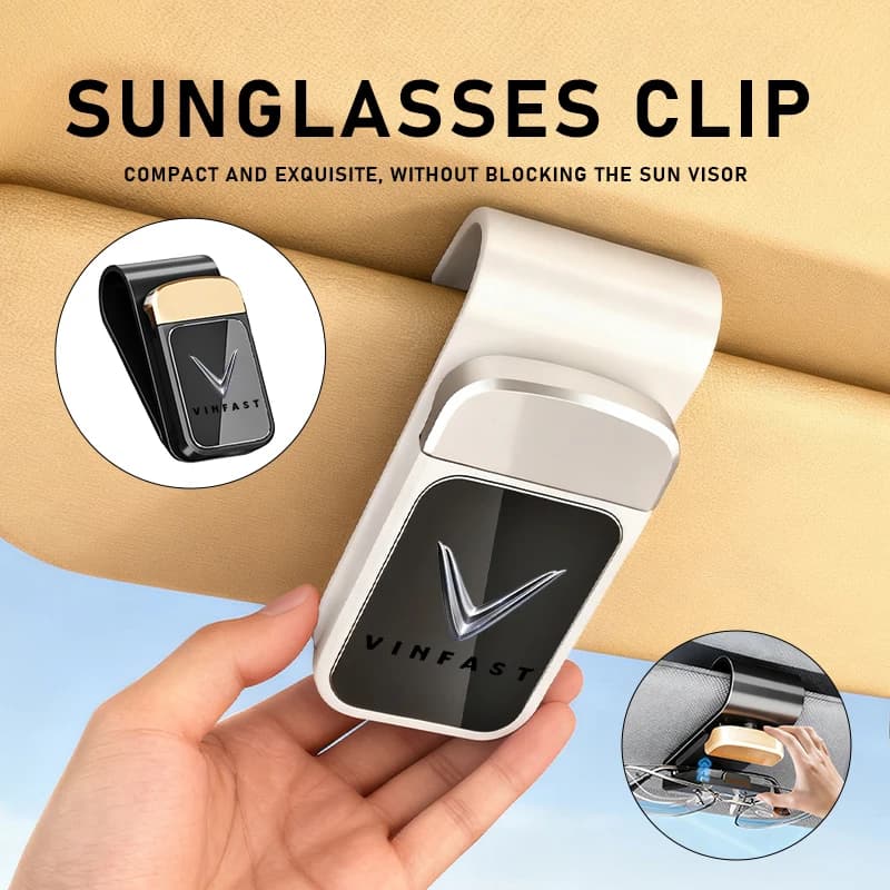Car Sun Visor Sunglasses Holder Storage Glasses Card Clip For Vinfast VF3 VF5 VFE34 HERIO LIMO VF6 VF7 VF8 VF9 LUX A