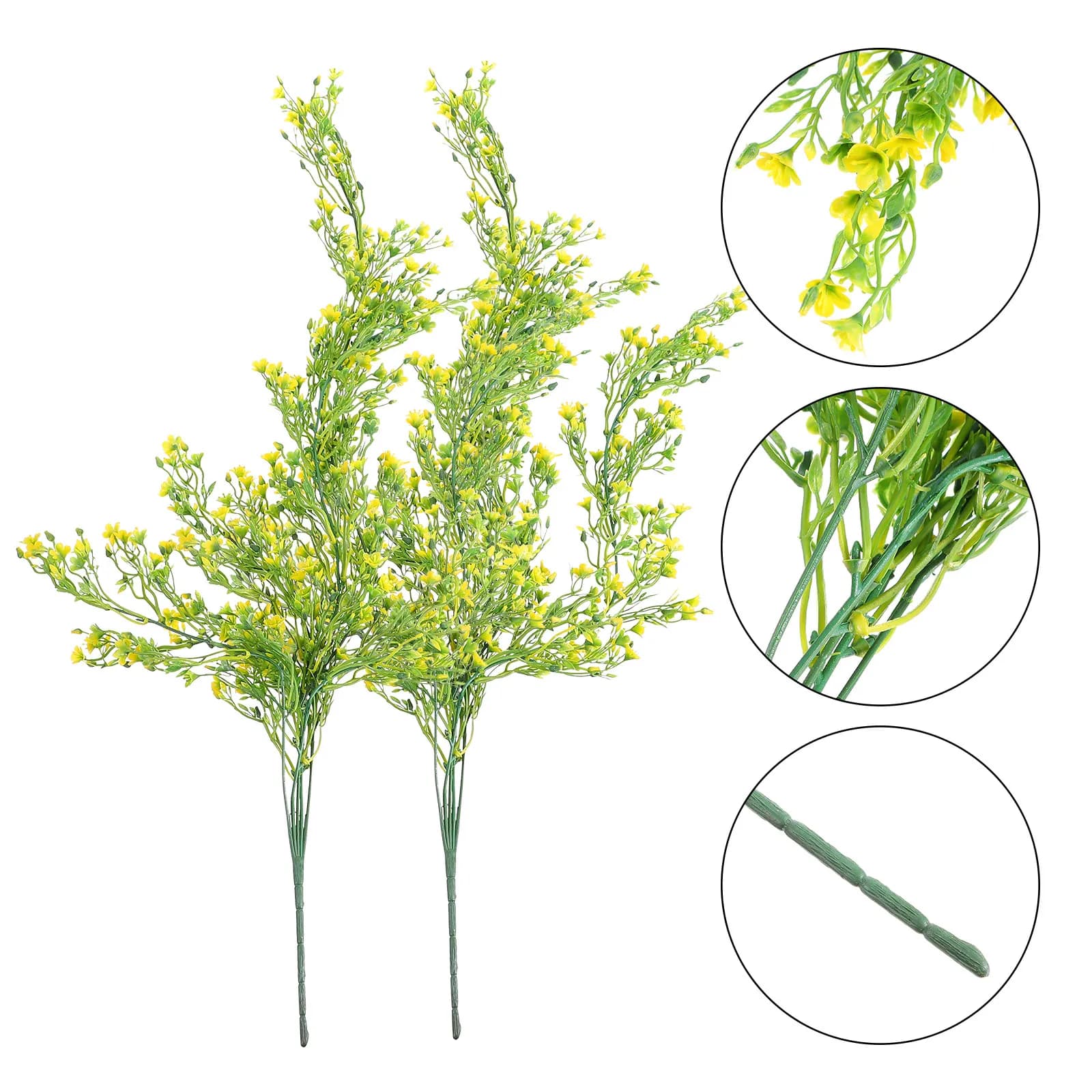 2Pcs Artificial Vine Plants Green Wall Hanging Decors Simulation Flower Rattan Home Office Party Indoor Plant Decor