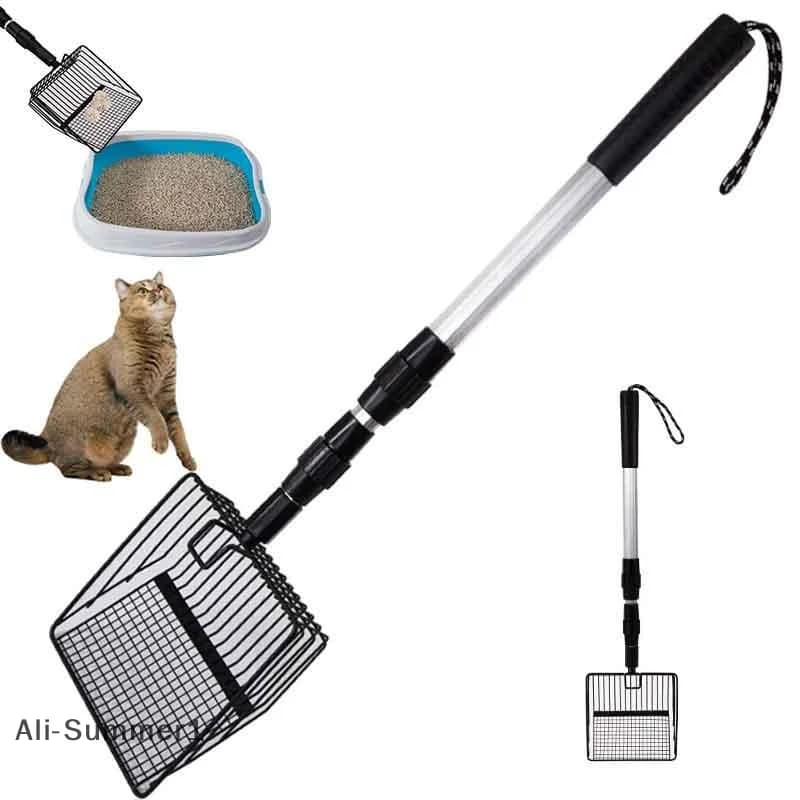 【E】Rastrello per pollaio Retrattile per lettiera per gatti Pala per cacca Pala da giardino Separazione di cacca e detriti Strumenti per la pulizia
