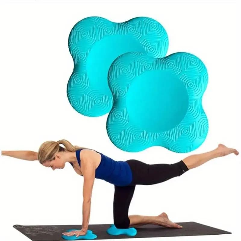 2 thick yoga mats, suitable for knees, elbows, wrists, hands and head, usable for yoga exercises and pilates with foam.