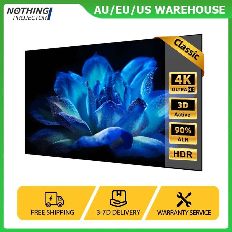 NothingProjector Schermo per proiettore ALR serie classica da 100-120'' CLR 4K UHD per proiettore a lancio ultracorto