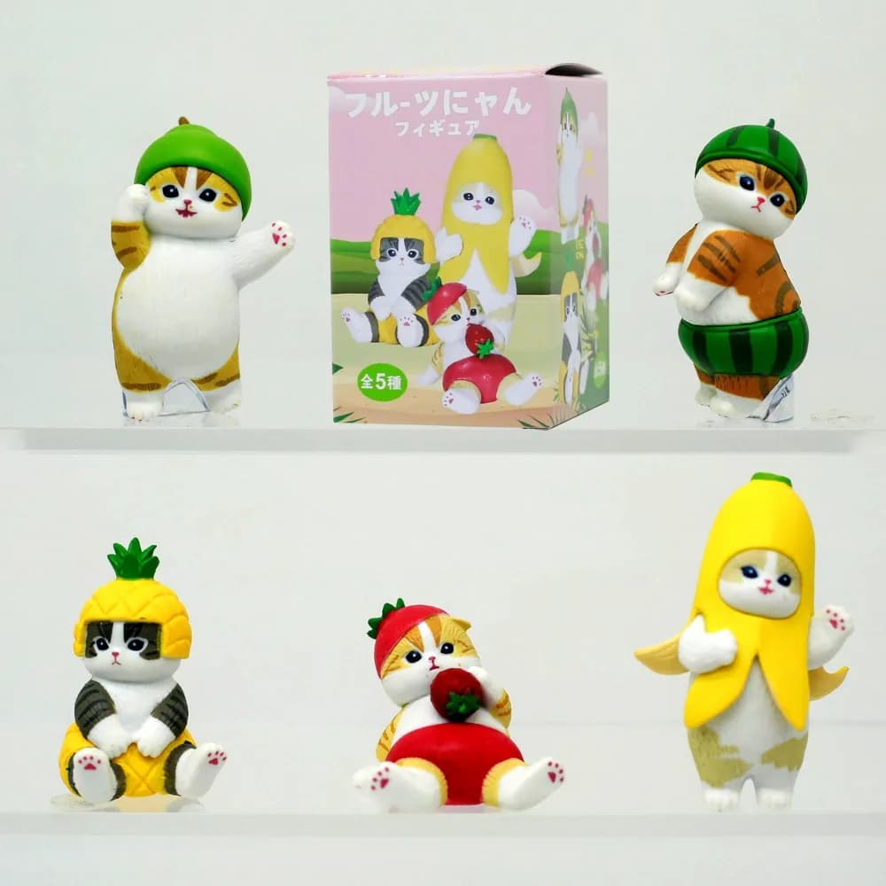 Mofusand Fruit Cat Blind Box Mini Figure Mystery Box Kawaii Desk Decor Ornament Collectible Toy Surprise Birthday Gift for Fan