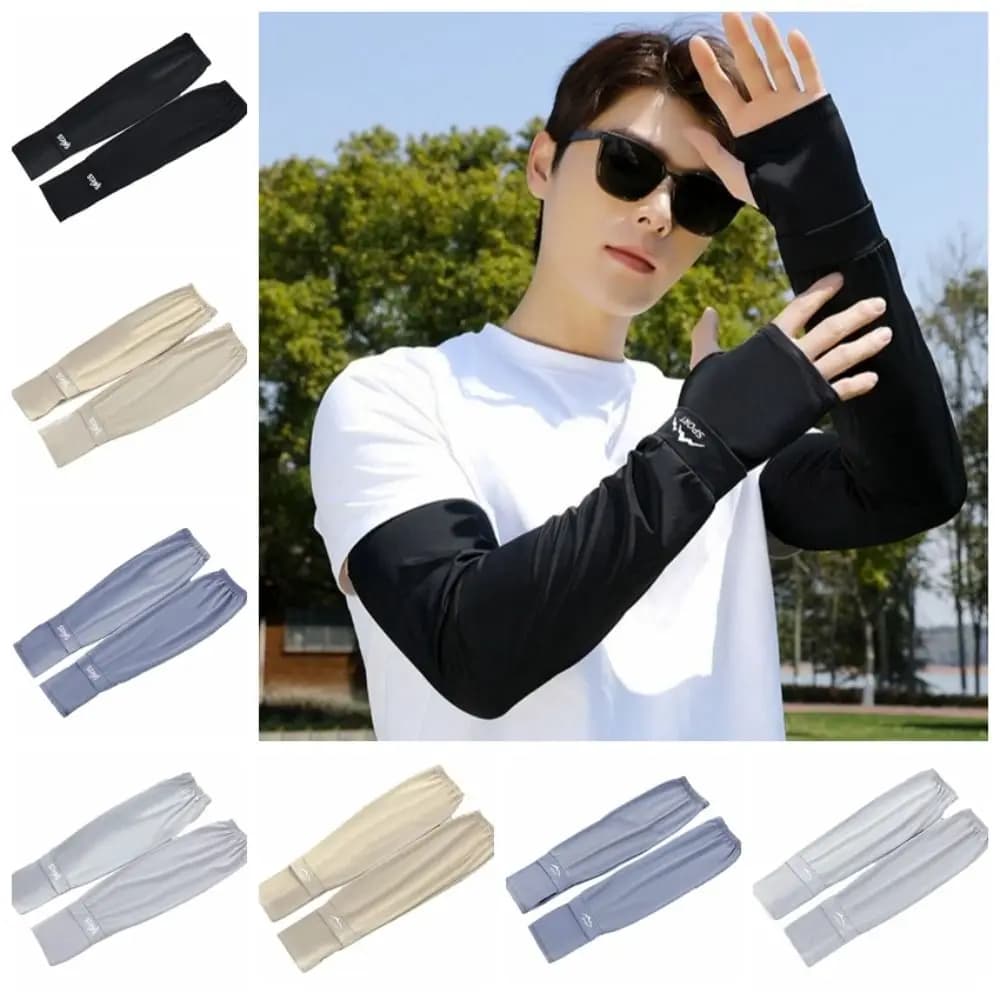 Wide sleeves in ice silk UV insulation UV Arm Sleeve Solar Protection Long Sleeved Gloves Cycling Gloves Woman/Man
