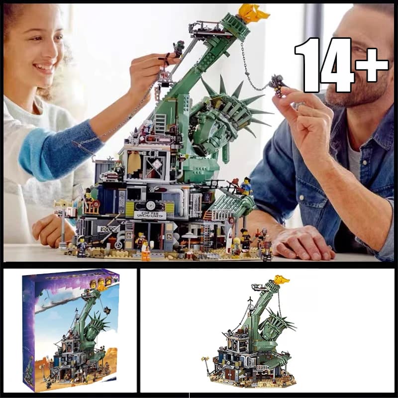 3178 PEZZI DISPONIBILI Con modello luminoso del film Benvenuti a Apocalypseburg Mattoncini da costruzione Giocattoli per bambini Regali di Natale 70840