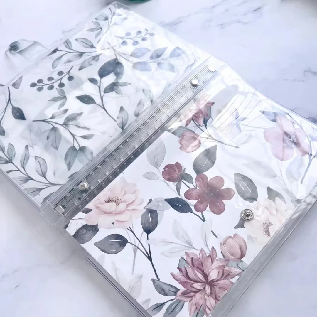 A5 Slim Double PUO Rings High Clear PVC Loose Leaf Notebook Binder Planner Agenda Organizer Diary 2023 New