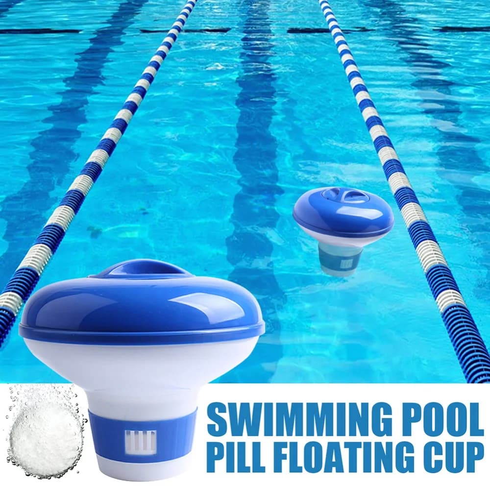 Floating Spa Chemical Dispenser Chlorine/Bromine Tablet Floater For Tablets Pill Float Cup Pool Cleaning Tool Storage Box Holder