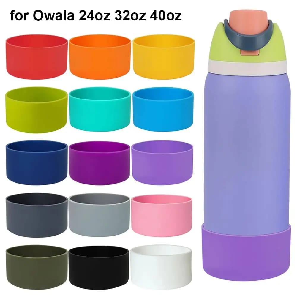 1Pcs Durable Anti-Slip Silicone Boot Protective Soft Bottle Bottom Base Colorful Cup Sleeve for 24oz 32oz 40oz