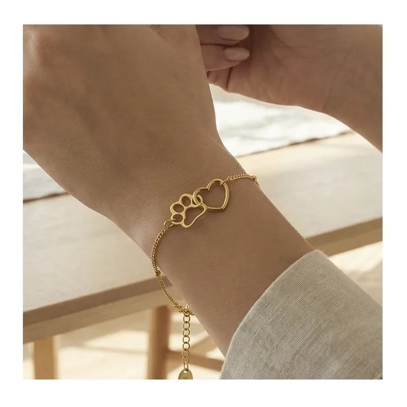 Mystery Small Fresh Cute Cat Claw Love Ring Buckle Chain Bracelet Simple Fashion Versatile Stainless Steel Jewelry Spot