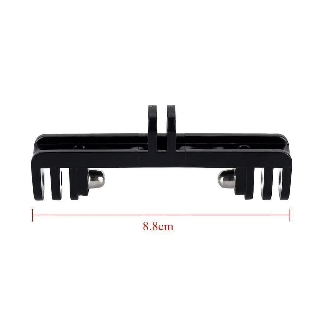 Adattatore per montaggio Dual Hero per fotocamere GoPro Hero4 Hero3+ Hero3 Hero2 Hero nero/argento - adatto per selfie stick monopiede GoPro e la maggior parte