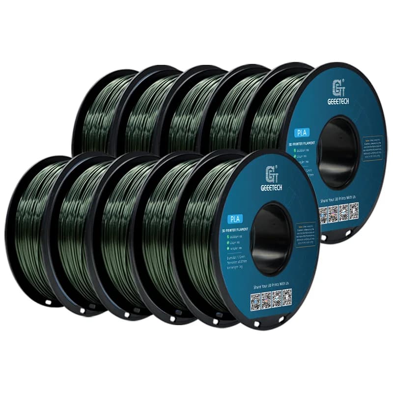GEEETECH Filamento PLA Seta 10KG per Stampa 3D 1.75mm, Facile da Stampare, Materiale Universale FDM, Sicuro, Confezionato Sottovuoto