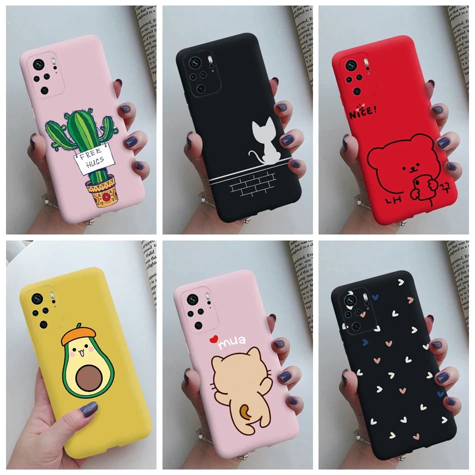 Per la copertura Xiaomi Poco M5S Custodia per Poco M5S M5 M4 Capas Cute Cat Cactus Silicone Phone Back TPU Custodia morbida per Poco M5 M5S Fundas