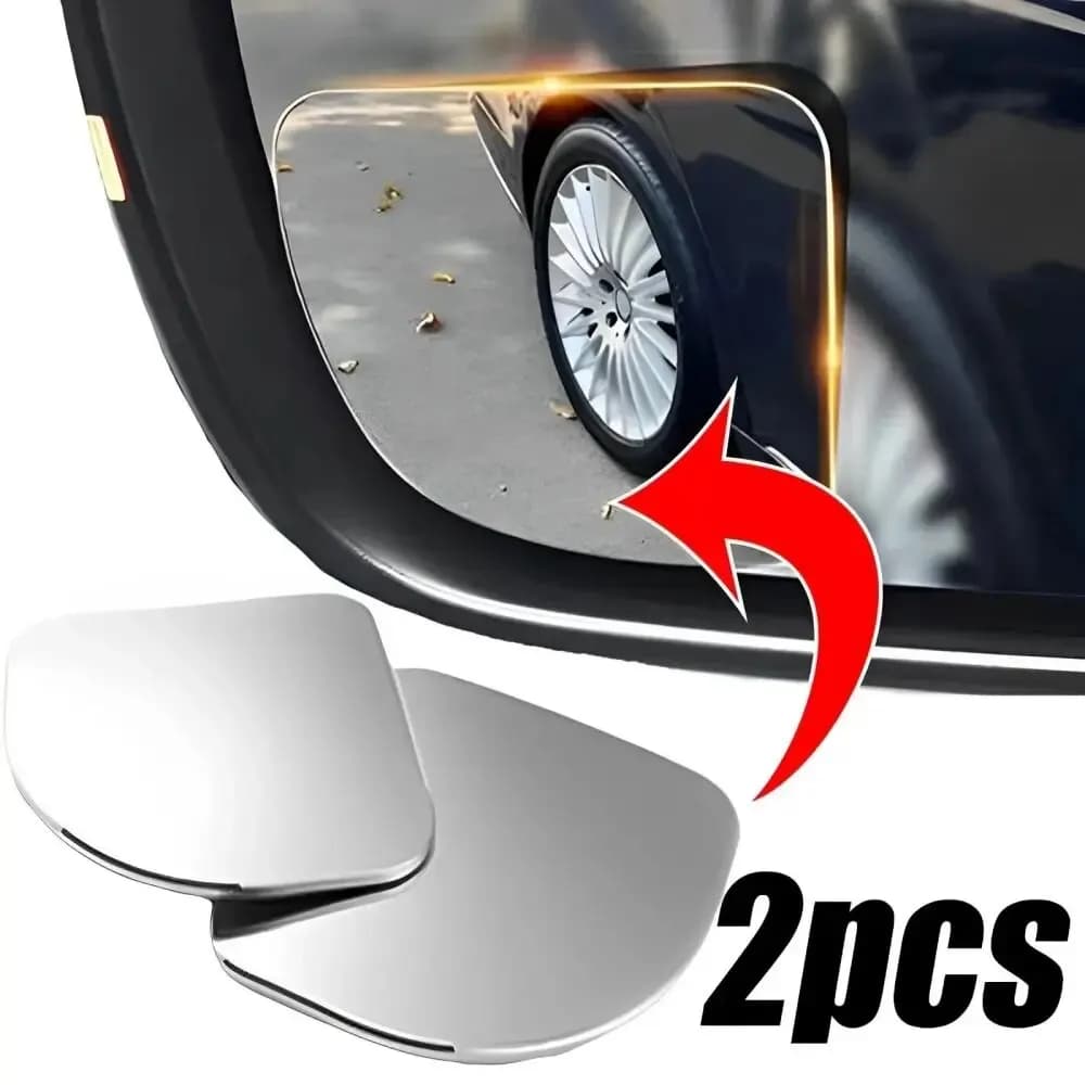 Specchi per punto cieco per auto grandangolari da 2 pezzi 360 ° Specchietti retrovisori ausiliari regolabili Specchio rotondo piccolo senza telaio HD