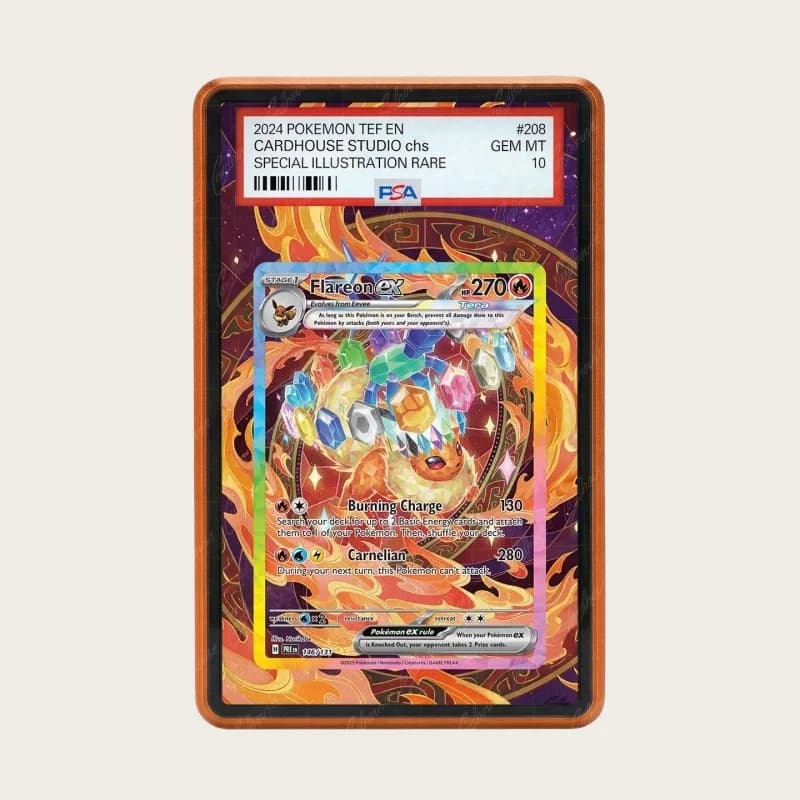 Acrylic Psa Card Display Flareon Ex Sar Ptcg Case Collection Card Artwork Storage Box Display Rack Rarity Collection No Card