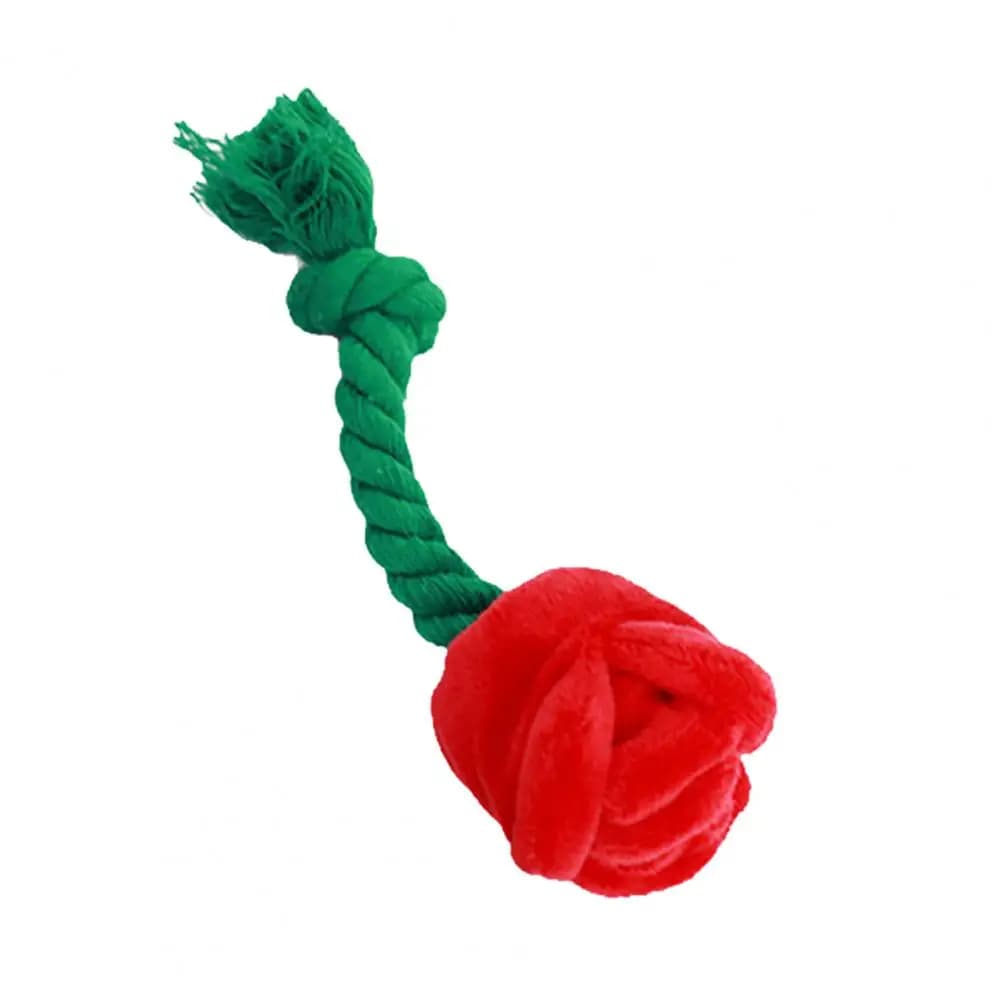 Giocattolo per Cani a Forma di Rosa, Peluche Squeaky per Cani Piccoli e Medi, Gioco Puzzle con Suoni per San Valentino