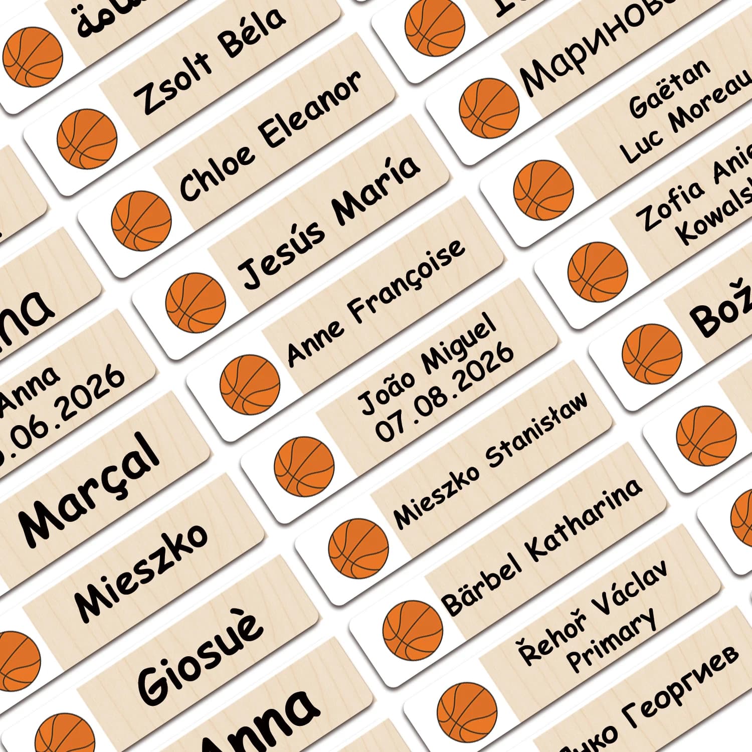 80/160/240 Pezzi Adesivi Personalizzati con Nome Etichette Impermeabili Adesive per Bambini Insegnanti Genitori Scuola Asilo - Basket